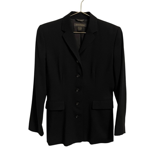 Banana Republic Jackets & Blazers - Banana Republic Made in Italy Black Wool Full Button Blazer Size 4